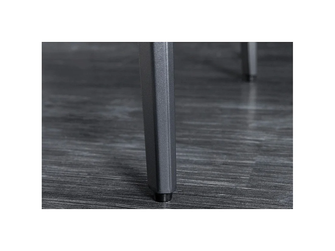Mesa de comedor HEXA 180 cm – Tablero de cerámica efecto mármol blanco y estructura de metal negro