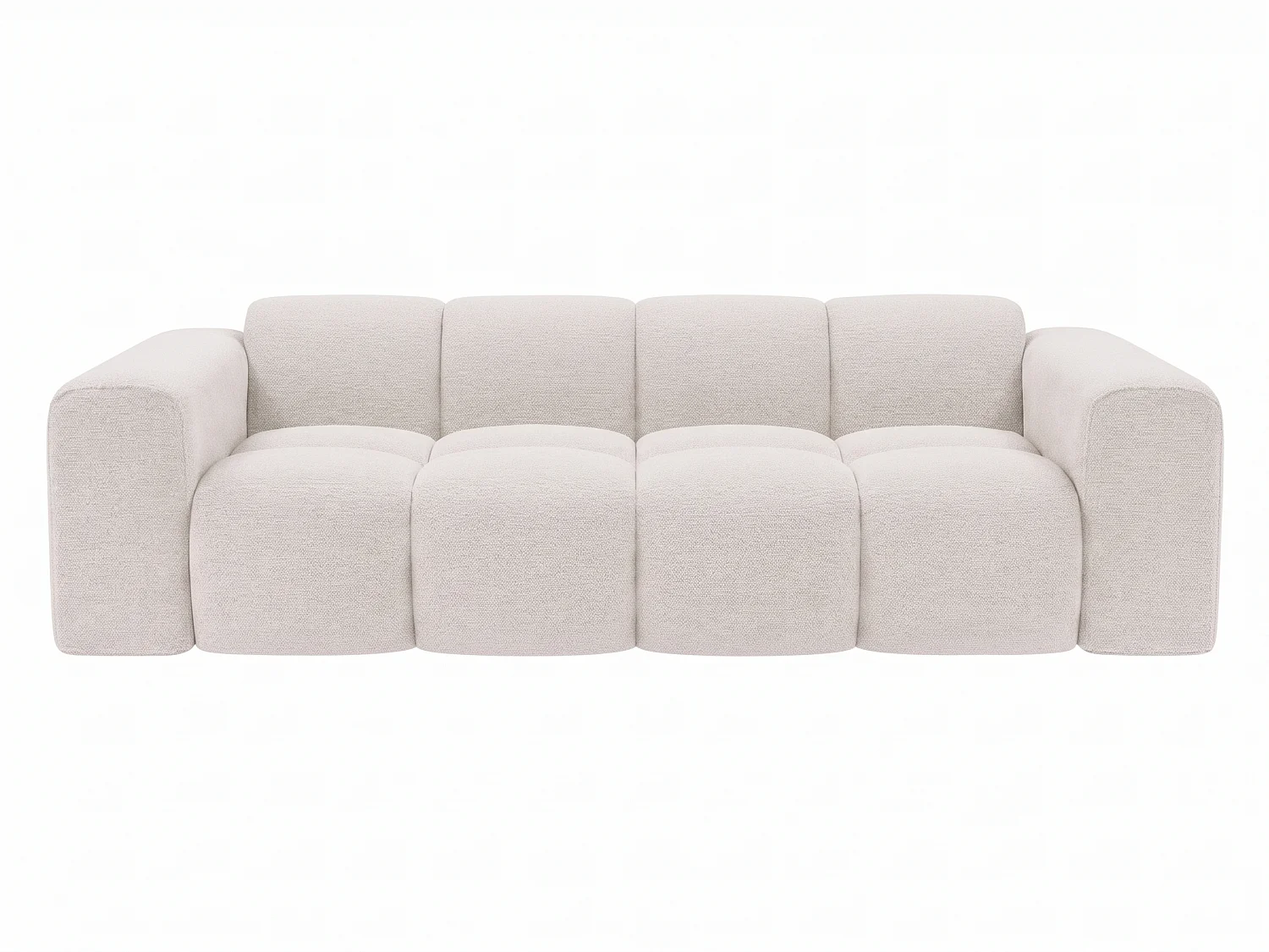 Canapé 2 places en tissu chenille beige CALESO de Maison Céphy