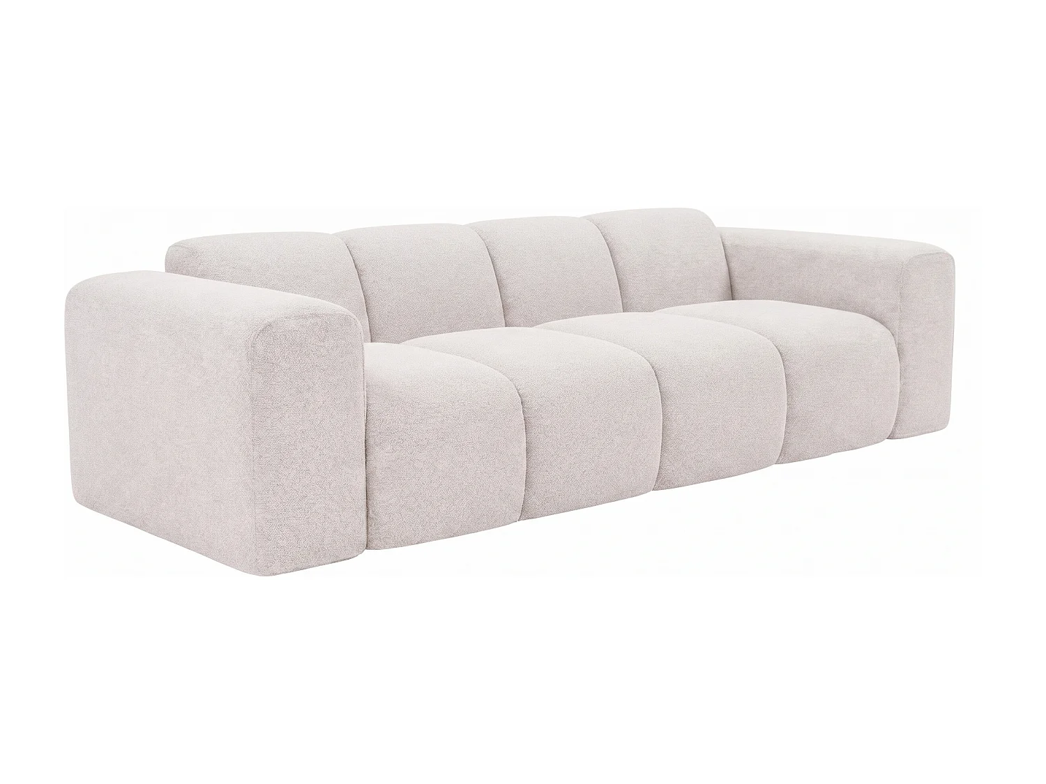Canapé 2 places en tissu chenille beige CALESO de Maison Céphy