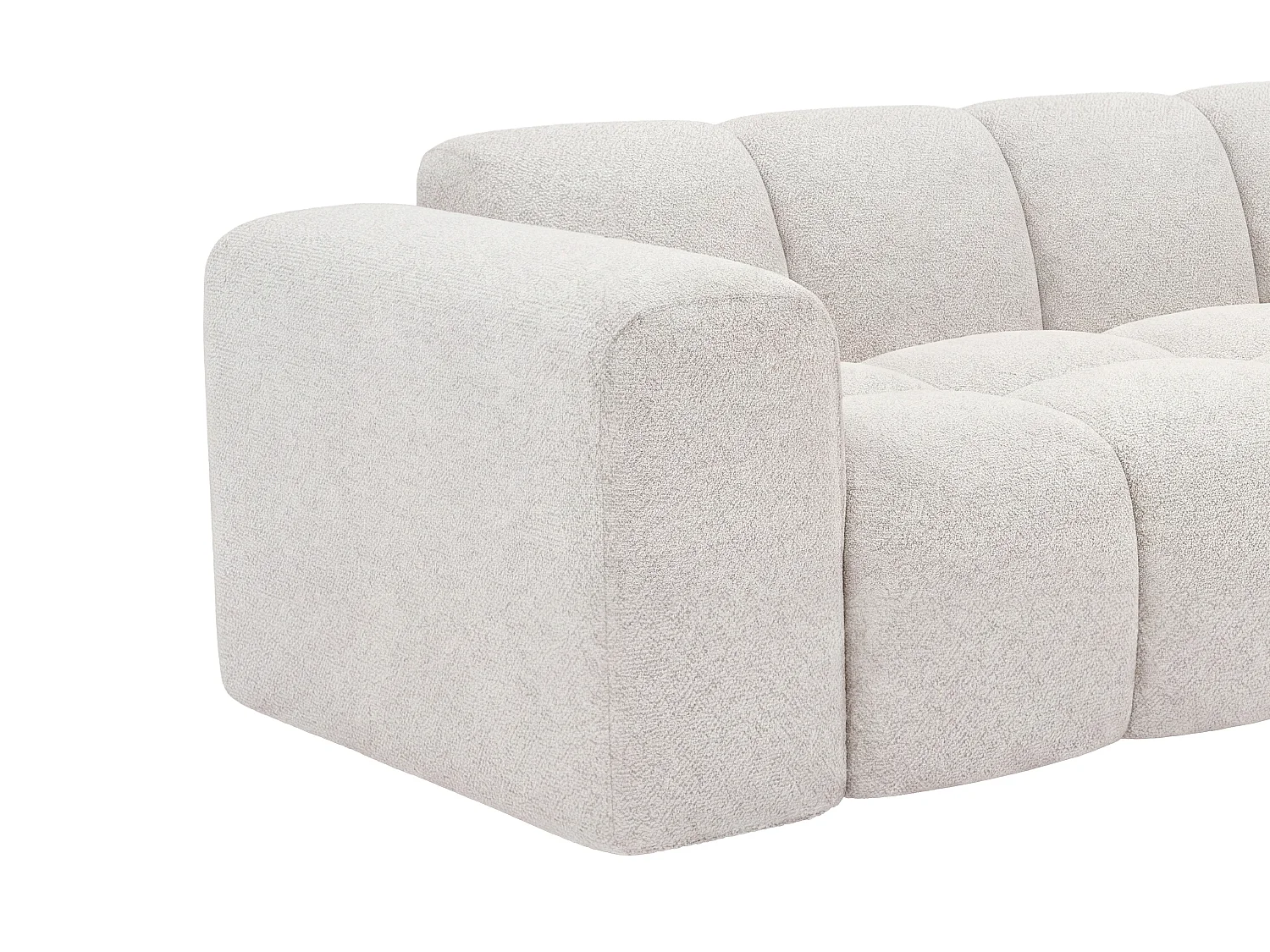 Canapé 2 places en tissu chenille beige CALESO de Maison Céphy