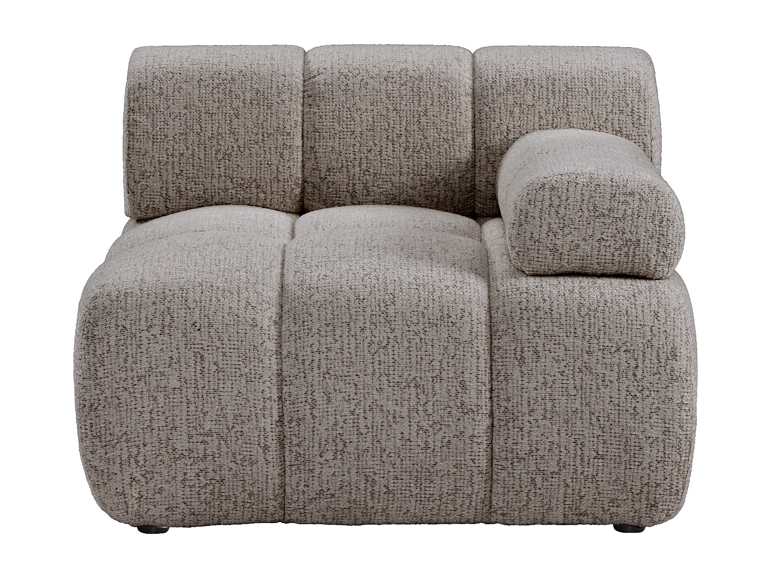 Vente-unique Sessel Mit Gerader Rückenlehne Aus Meliertem Stoff In Taupe Facivil