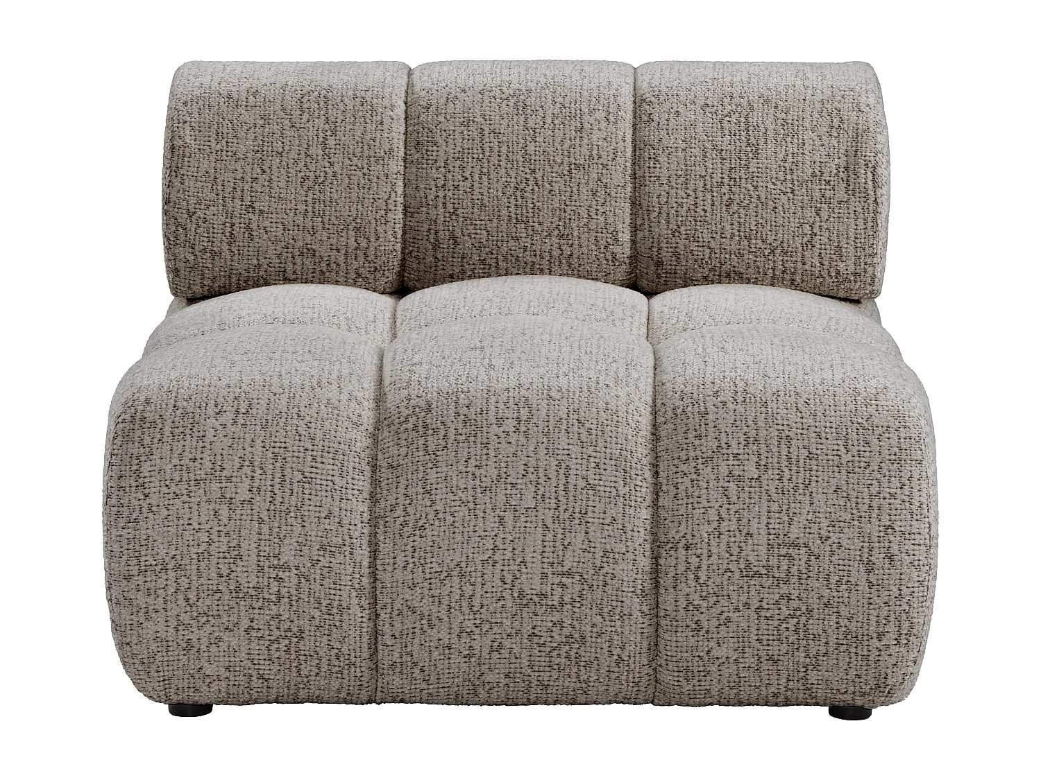 Fauteuil en tissu chiné taupe FACIVIL