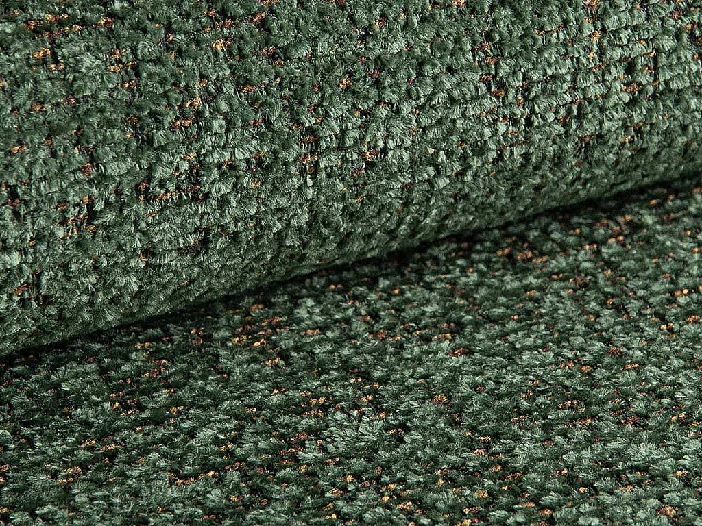 Méridienne gauche avec accoudoir en tissu chiné vert FACIVIL