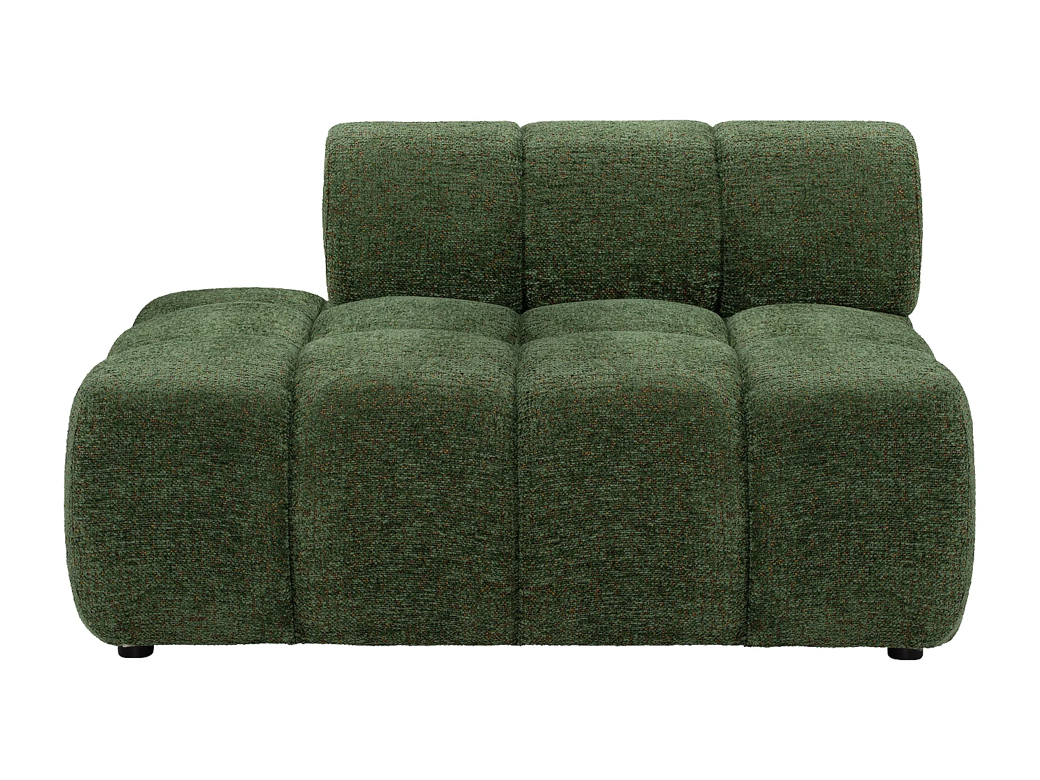 Méridienne gauche en tissu chiné vert FACIVIL