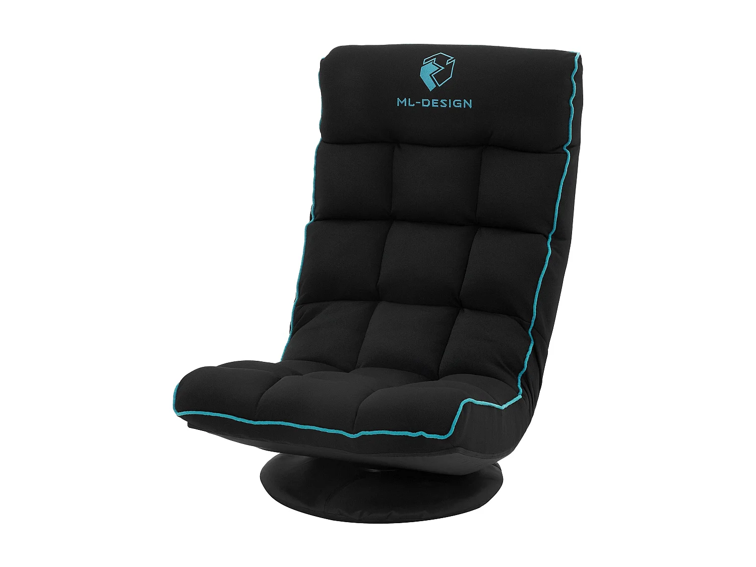 ML-Design Sedia Gaming Ergonomica Imbotita Nero Turchese Girevole a 360° Supporto Lombare e Poggiatesta Poltrona da Ufficio Regolabile Comfort Moderna