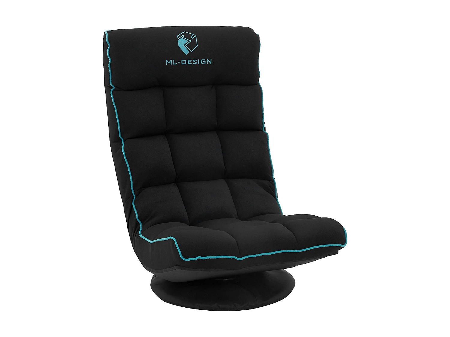ML-Design Sedia Gaming Ergonomica Imbotita Nero Turchese Girevole a 360° Supporto Lombare e Poggiatesta Poltrona da Ufficio Regolabile Comfort Moderna