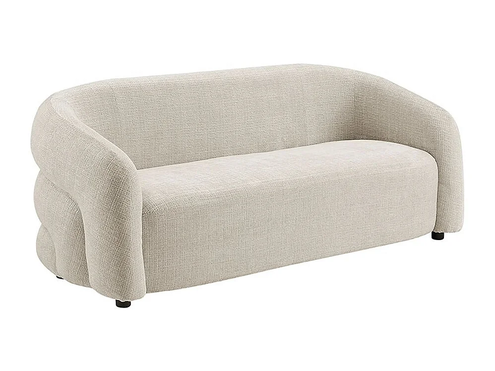 Sofa NUAGE gerade weiß – Designersofa aus Chenille-Stoff