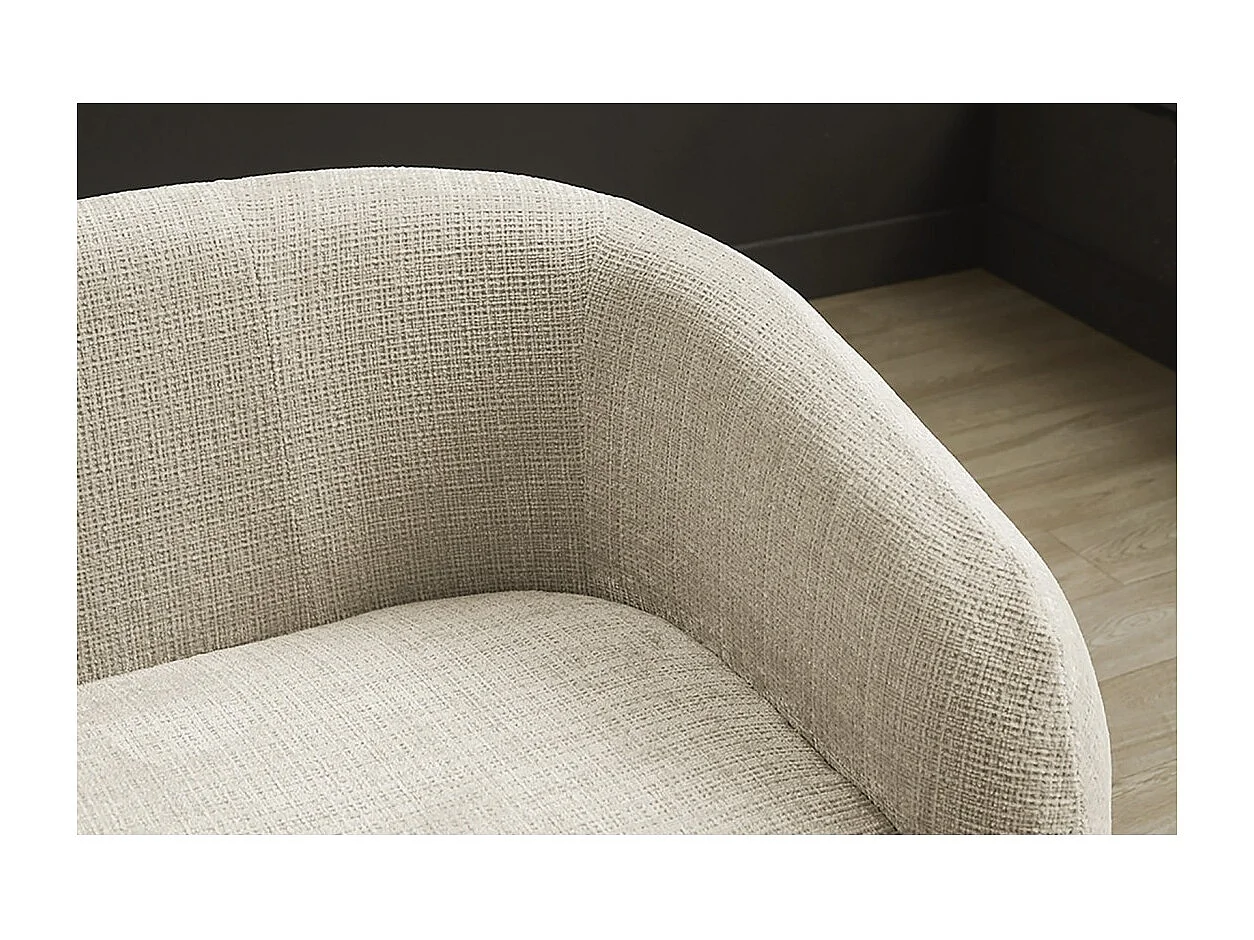 Sofa NUAGE gerade weiß – Designersofa aus Chenille-Stoff