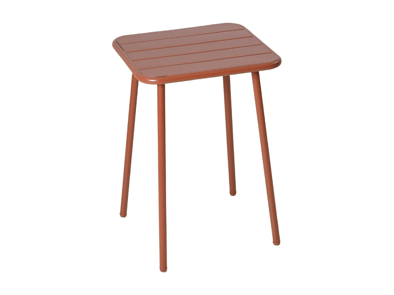 Table carrée 2 places 50x50cm terracotta BERGAME