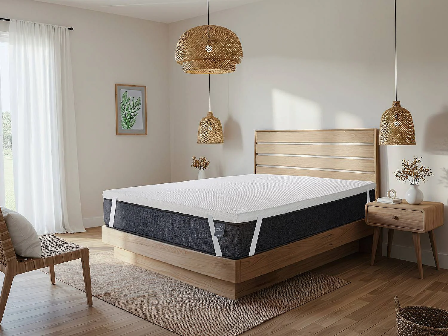 Surmatelas en mousse à mémoire de forme 135X200 cm IRIS DREAMDI