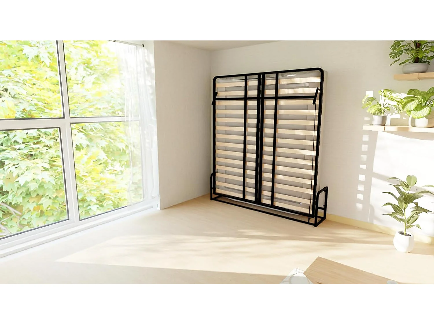 Wallbedking Wandbett 180x200 Vertikal Classic, Klappbett mit Gasdruckfeder