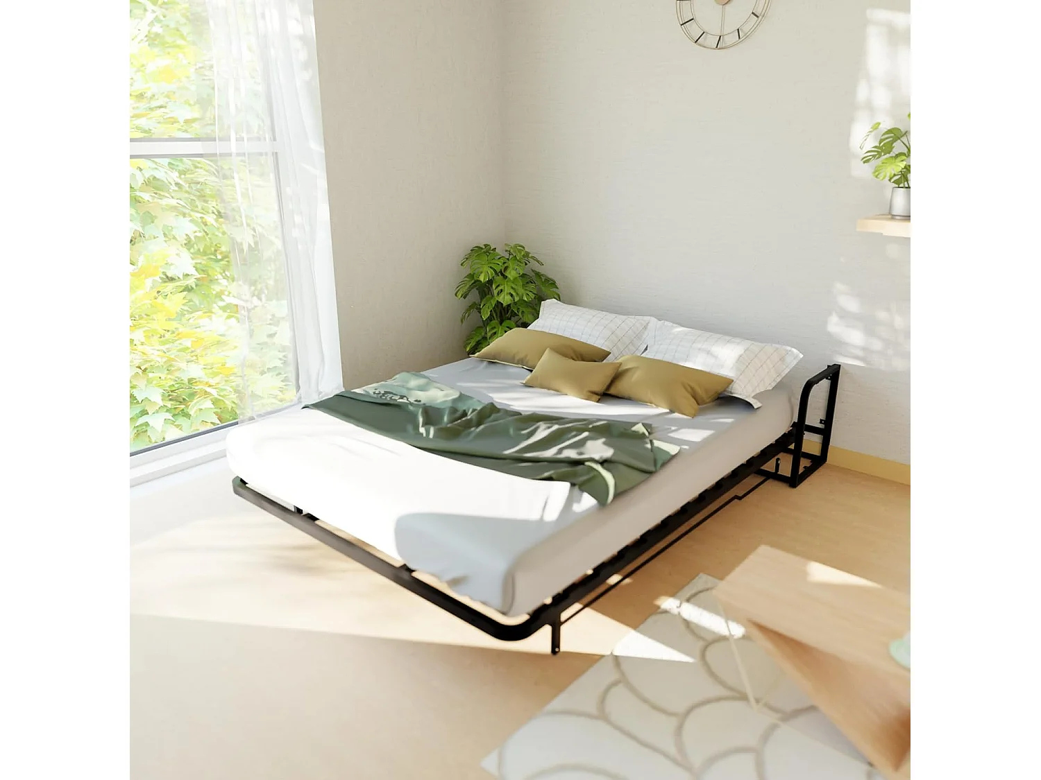 Wallbedking Wandbett 180x200 Vertikal Classic, Klappbett mit Gasdruckfeder