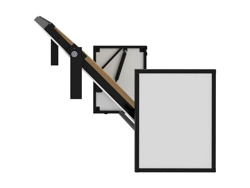 Wallbedking Klappbett Morphy Studio, modulares multifunktionales Klappbett mit Sofa-Modulen (90x200, Horizontal)