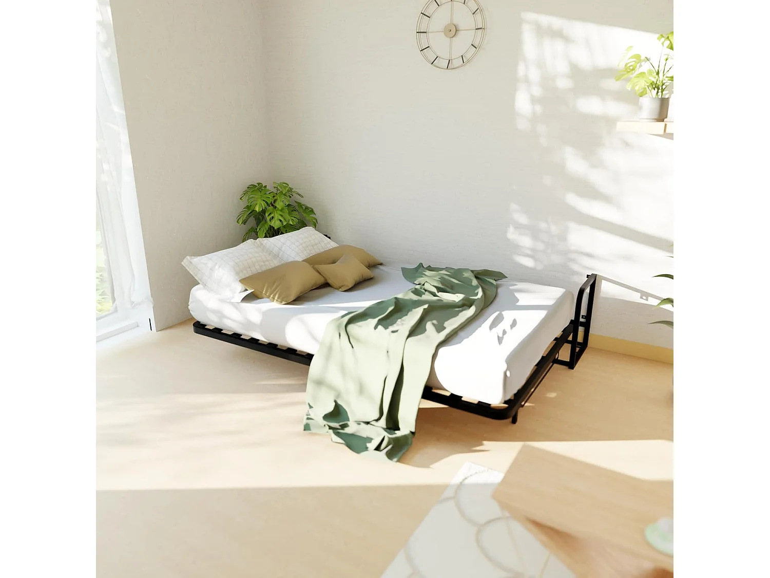 Wallbedking Wandbett 190x76 Horizontal Classic, Klappbett mit Gasdruckfeder