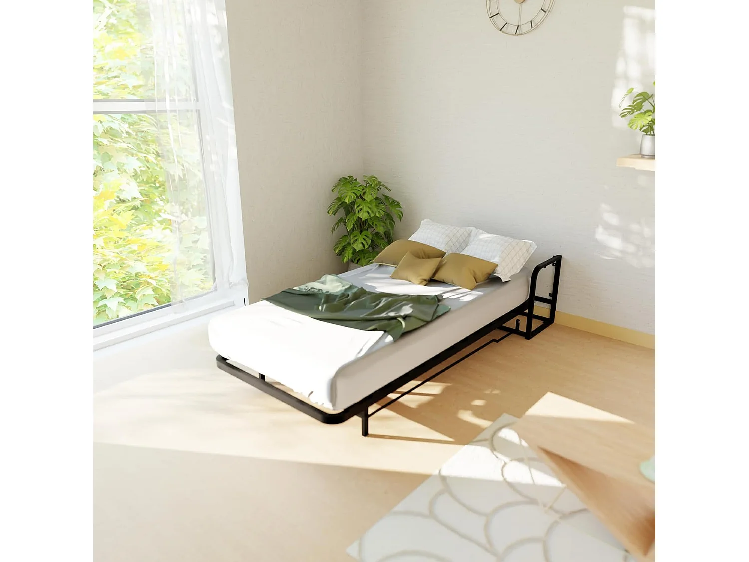 Wallbedking Wandbett 76x190 Vertikal Classic, Klappbett mit Gasdruckfeder