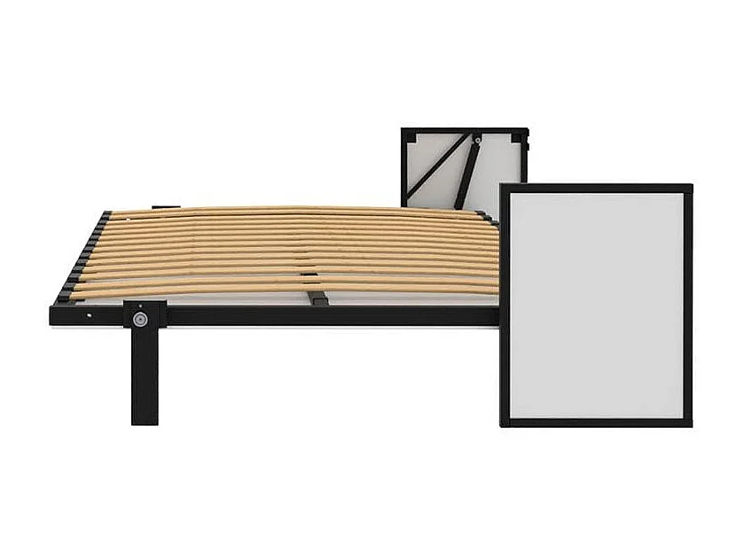 Wallbedking Klappbett Morphy Studio, modulares multifunktionales Klappbett mit Sofa-Modulen (120x190, Horizontal)