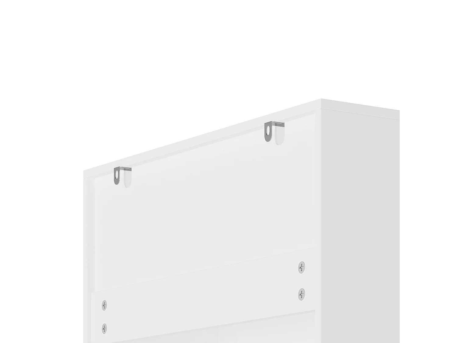 Bealife Meuble chaussures avec 2 abattants，1 tiroirs – 58x24x102 cm, Blanc-Étagères réglables en hauteur, Rangement chaussures moderne et fonctionnel