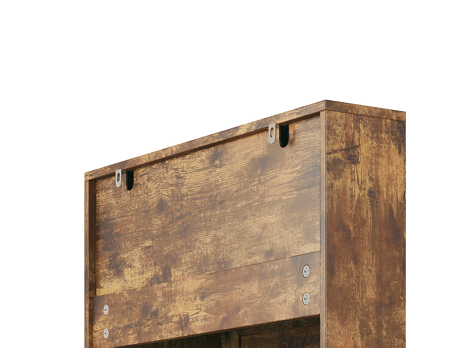 Bealife Meuble chaussures avec 2 abattants，1 tiroirs – 58x24x102 cm, Marron - Étagères réglables en hauteur, Rangement chaussures moderne et fonctionnel