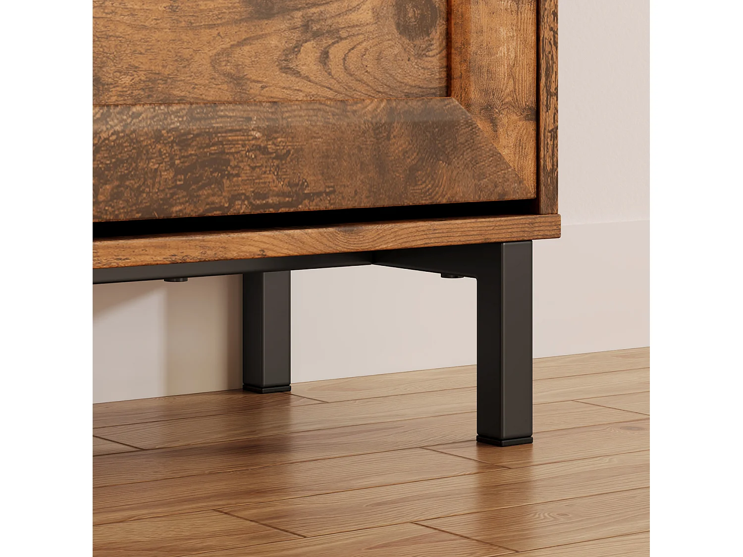 Bealife Meuble chaussures avec 4 abattants et 1 niche, 100x24x108 cm, Marron – Étagères réglables, capacité de rangement importante pour toutes vos chaussures.