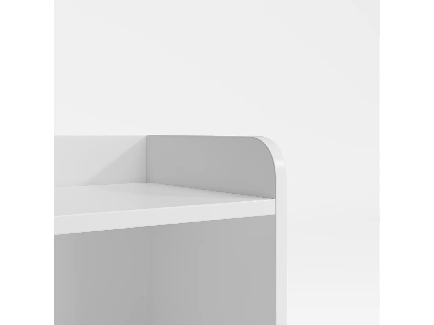 Bibliothèque enfants étagère basse Bealife – 8 compartiments, 3 tiroirs ouverts mobiles, blanc - 100×30×90cm