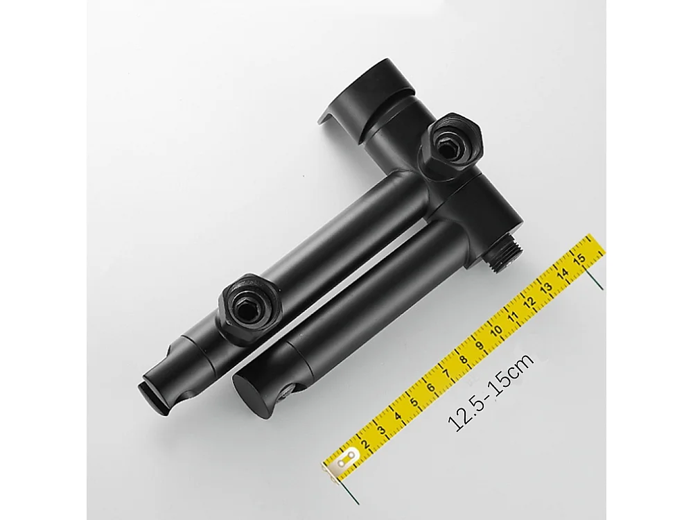 Robinet de baignoire style moderne en Laiton mitigeur avec douchette cartouche céramique Mural Noir