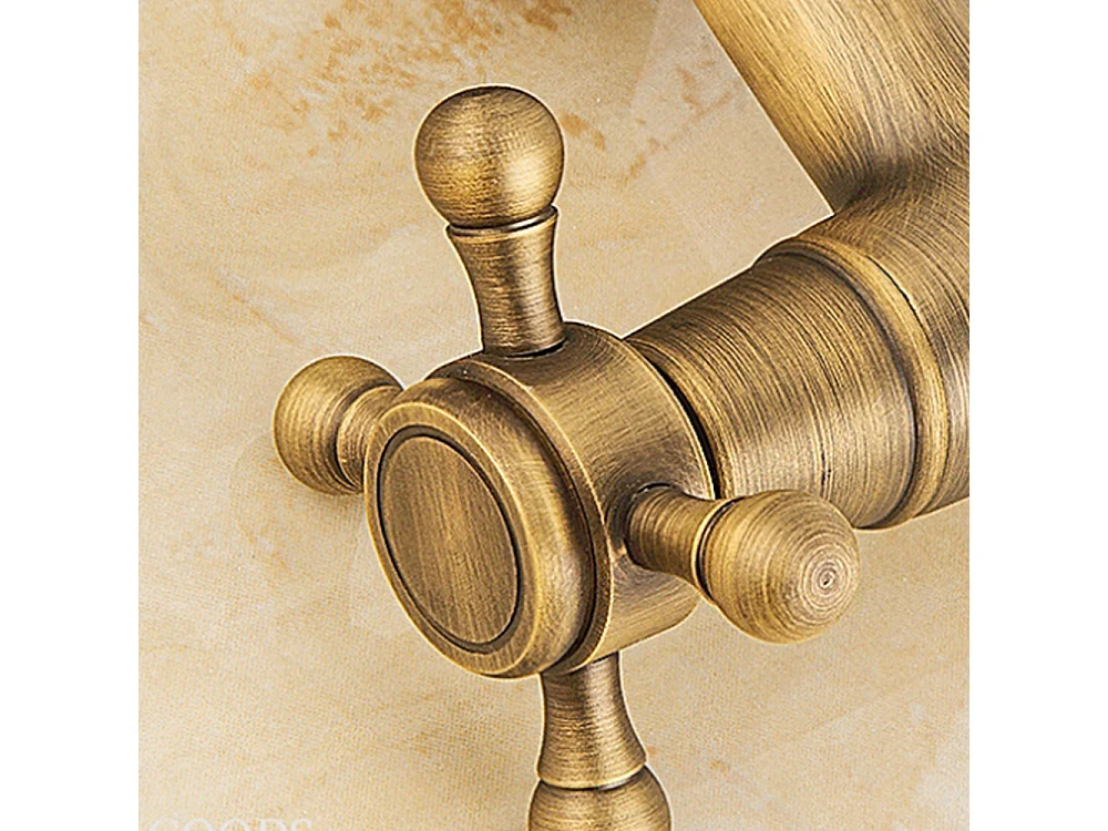 Robinet de baignoire style rétro Vintage en Laiton mélangeur avec douchette mural cartouche céramique cuivre