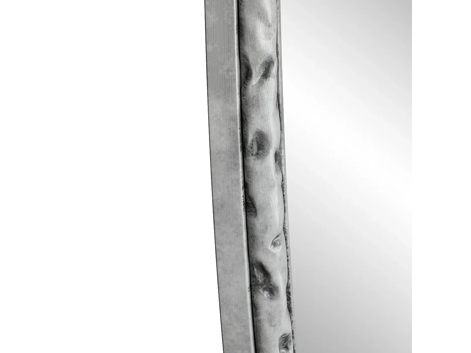 Miroir mural pour salle de bains 100x65cm Miroir de coiffeuse décoration arqué pour salon chambre à coucher et entrée ovale Argent