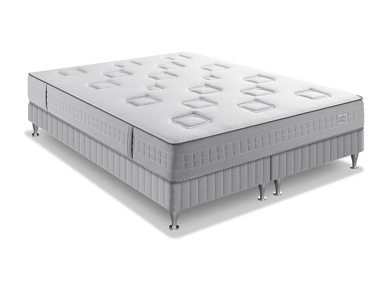 Ens CHALLENGE 180x200 matelas H24 ressort ensachés, très ferme, 2 sommiers