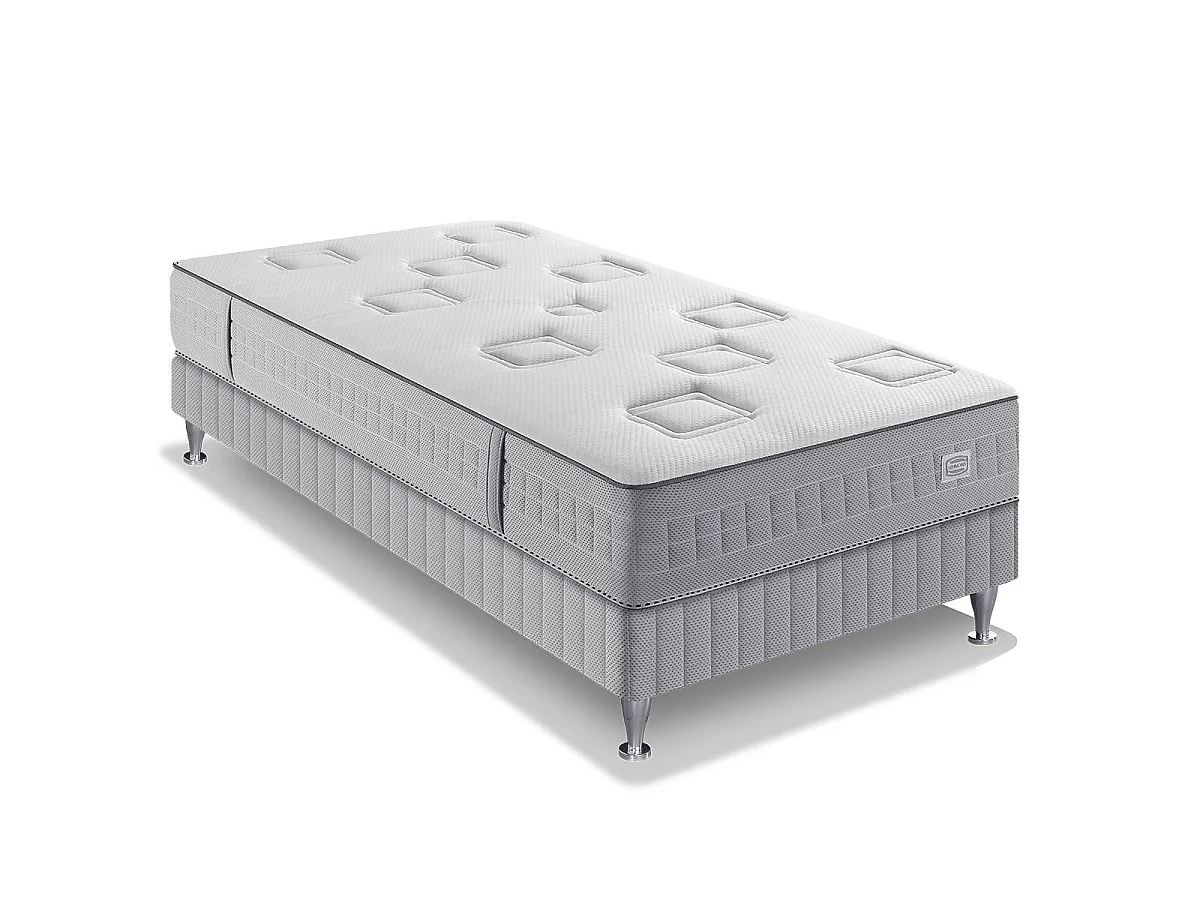 Ens CHALLENGE 90x190 matelas H24 ressort ensachés, très ferme, sommier