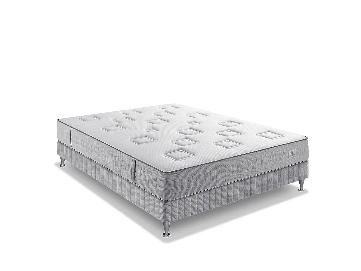 Ens CHALLENGE 140x190 matelas H24 ressort ensachés, très ferme, sommier