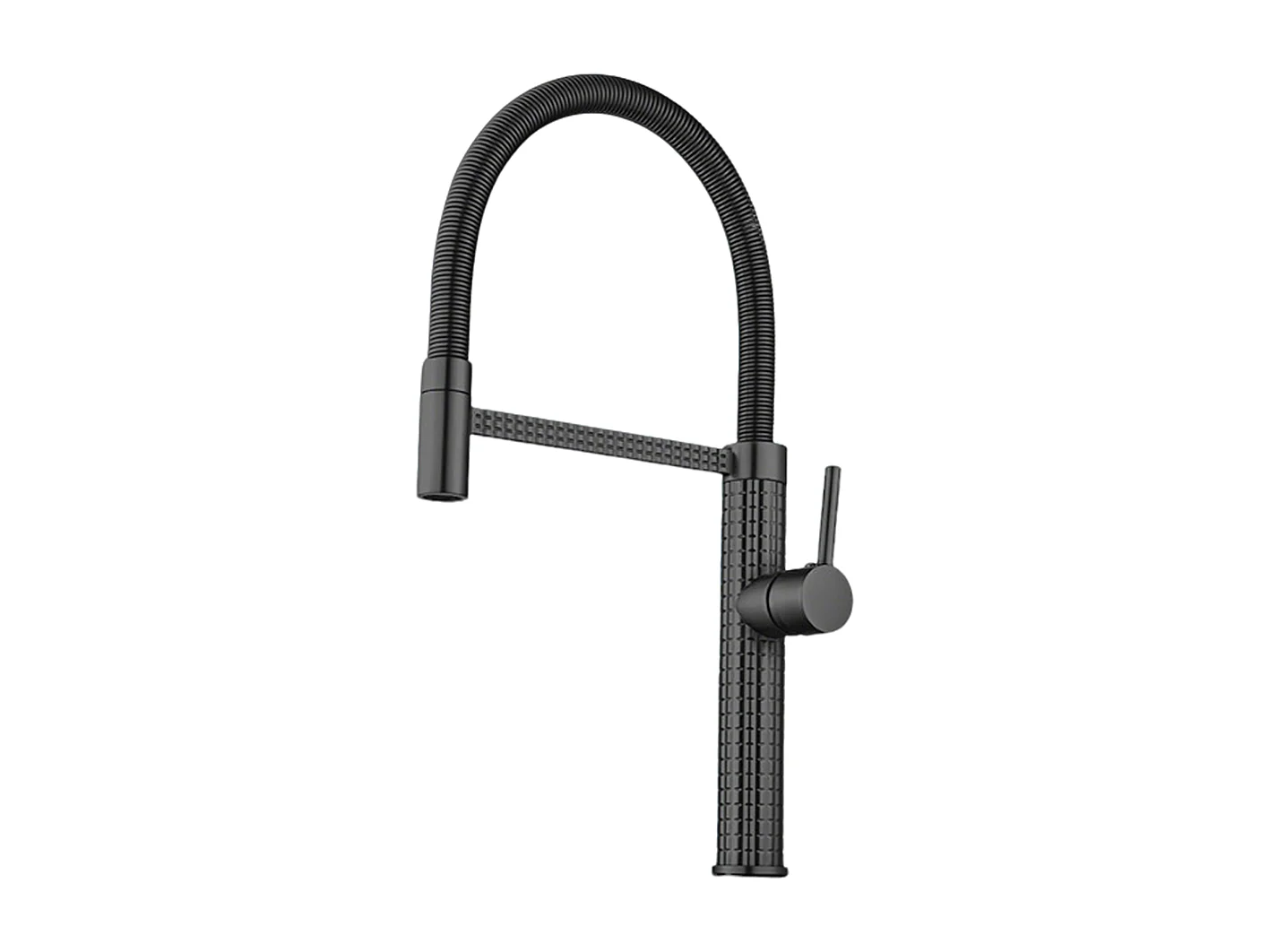 Robinet de cuisine 360° Mitigeur monocommande avec douchette Extensible pour évier Noir