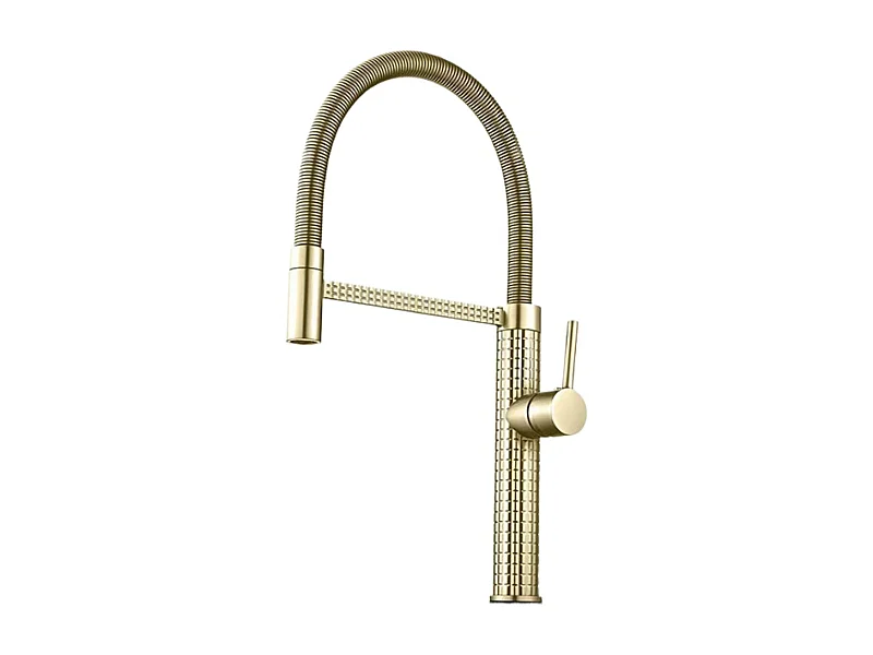 Robinet de cuisine 360° Mitigeur monocommande avec douchette Extensible pour évier OR