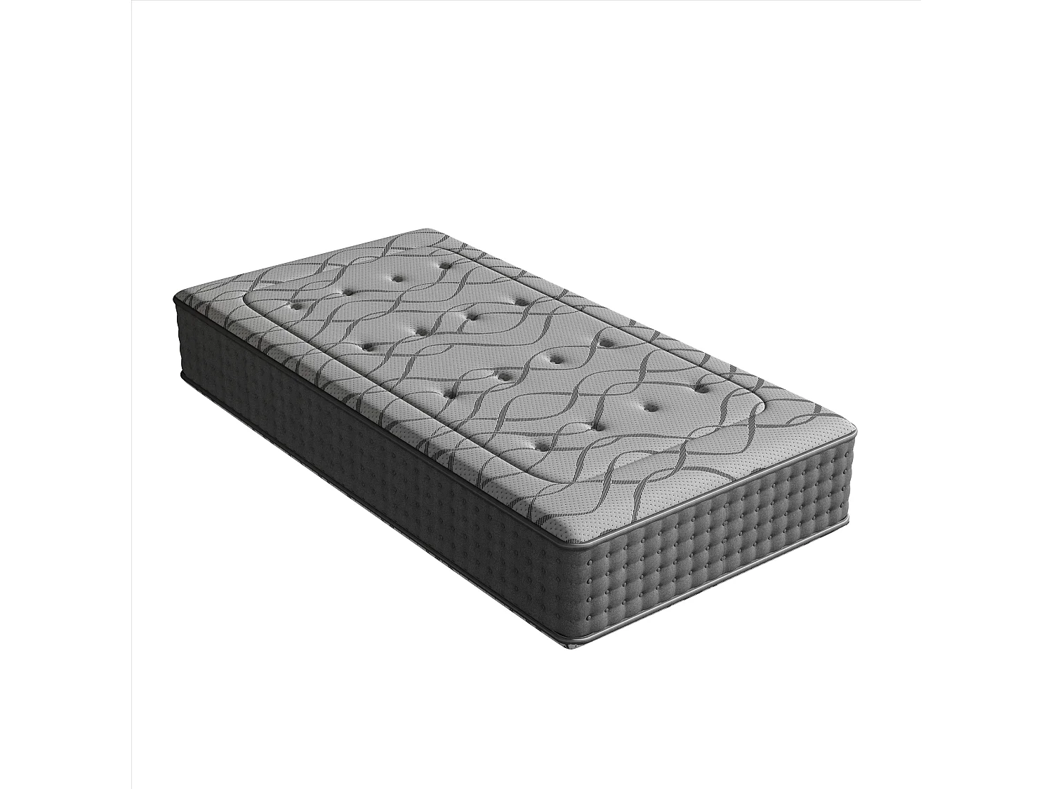 Matelas à Ressorts 90x190cm, 30cm Épaisseur, Matelas de luxe, Confort, 7 Zones Ergonomique