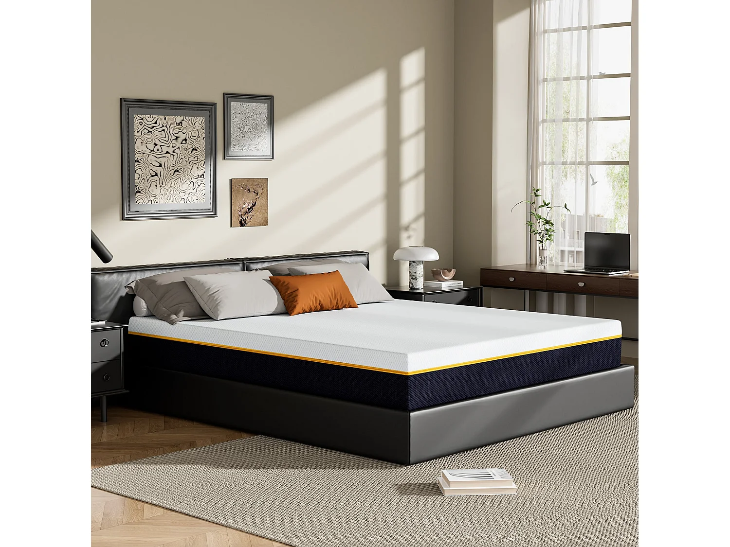 Matelas en mousse à mémoire de forme, 180 x 200 cm, épaisseur 17 cm