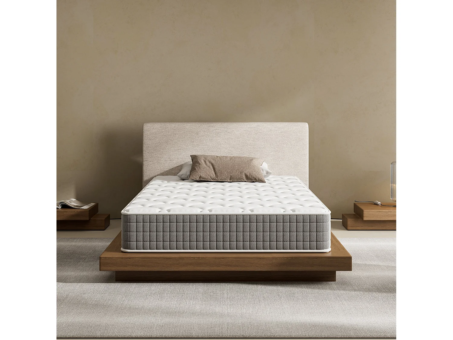 Matelas mousse 90x190 cm,Épaisseur 30 cm,Fermeté Moyenne,Respirant et Réversible