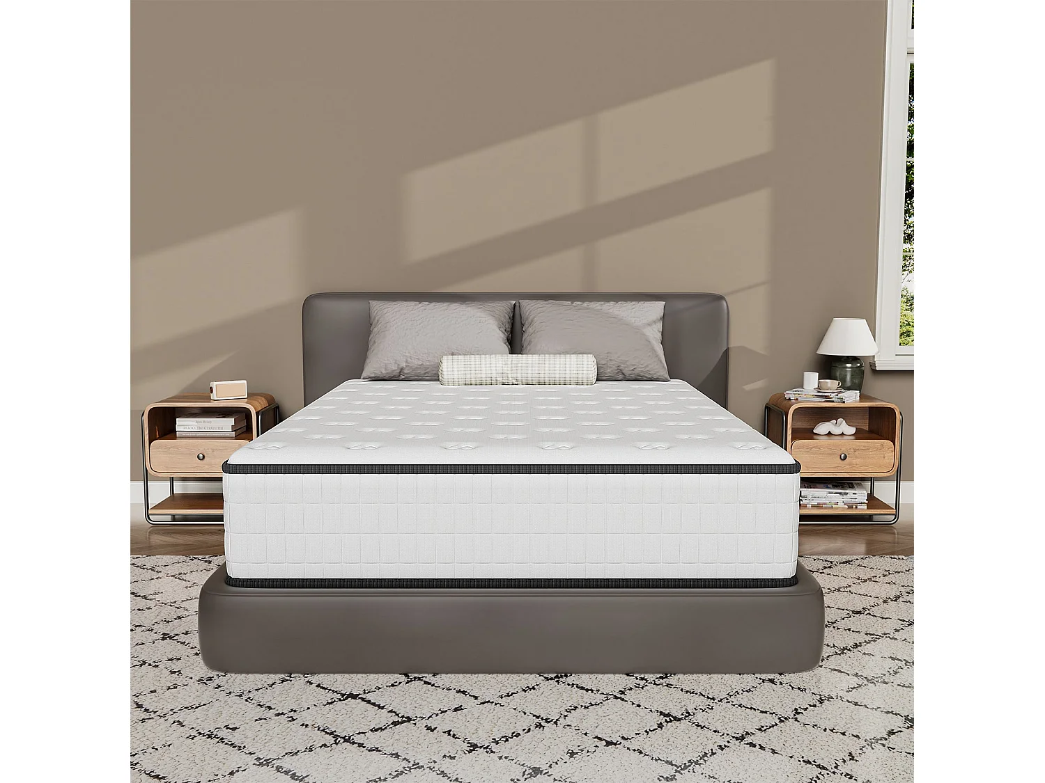 Matelas 90x190,Mousse 30 cm et ,réversible à Deux Faces entièrement utilisables