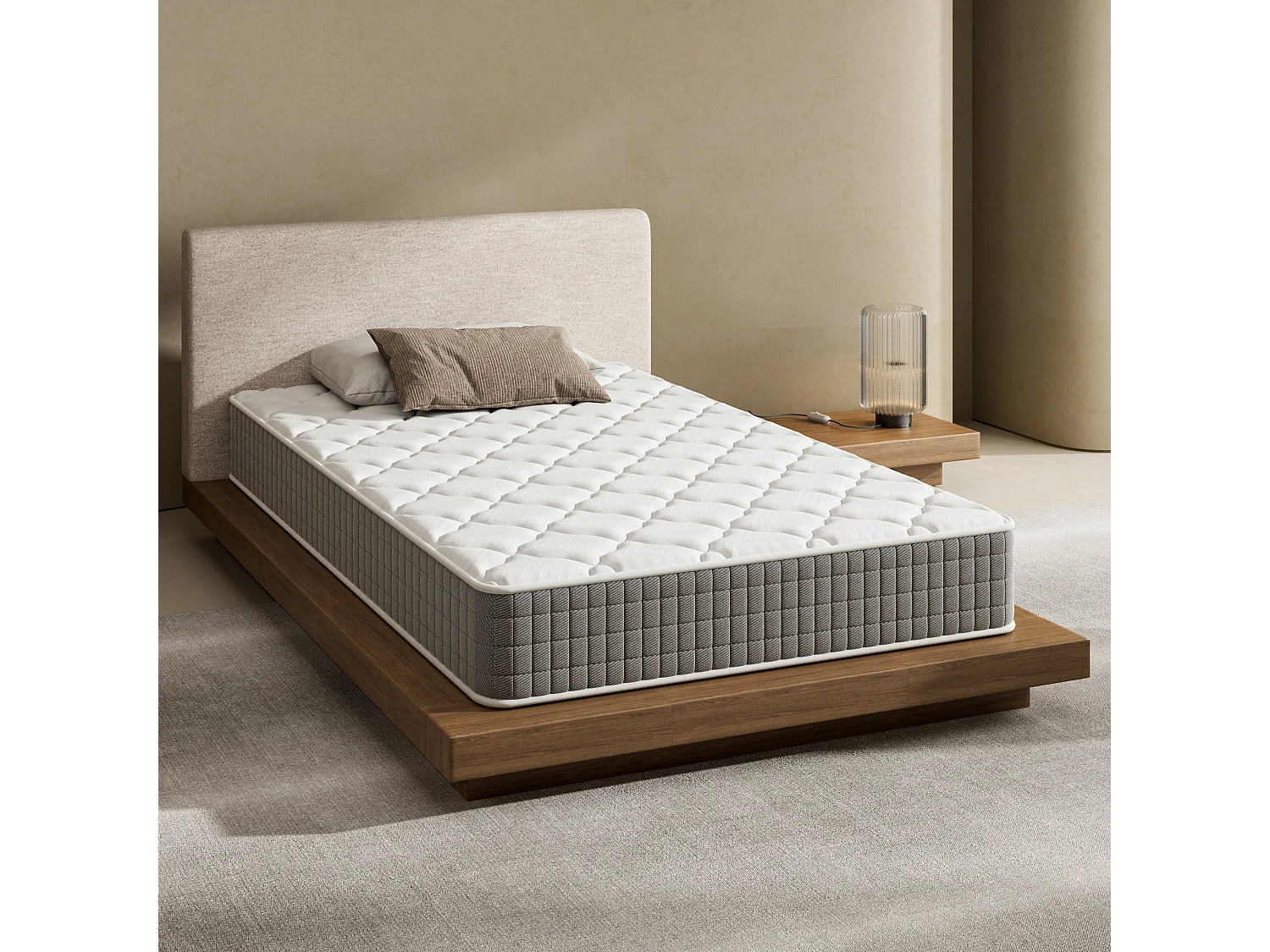 Matelas mousse 120x190 cm,Épaisseur 30 cm,Fermeté Moyenne,Respirant et Réversible