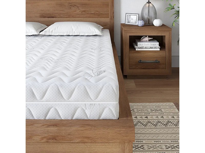 Matelas140 x 190cm Matelas à Ressorts ensachés dureté H3，Hauteur 18 cm