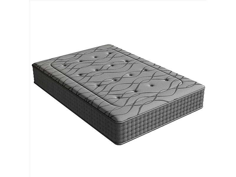 Matelas à Ressorts 120x190cm, 30cm Épaisseur, Matelas de luxe, Confort, 7 Zones Ergonomique