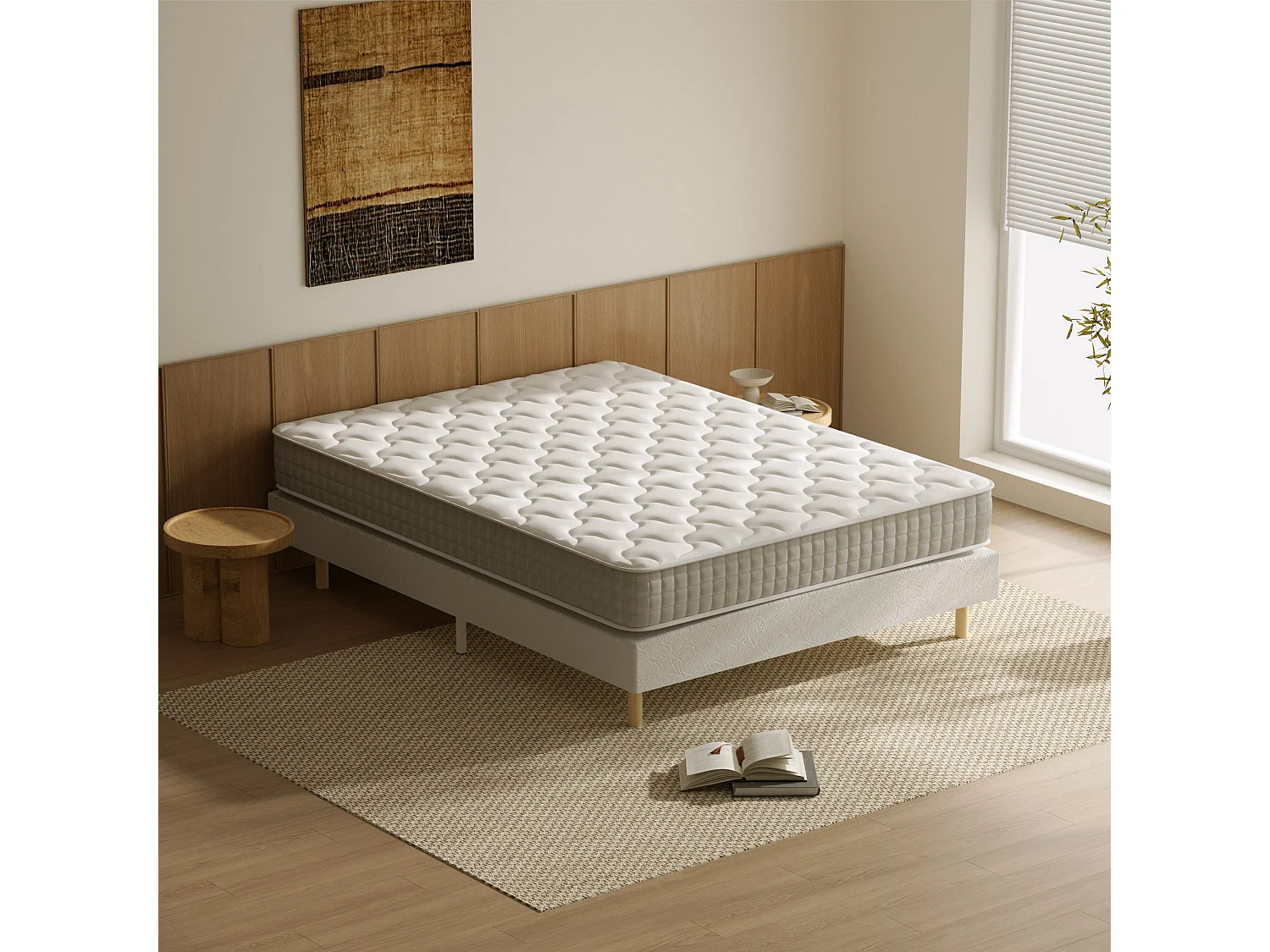 Ensemble matelas + sommier 160x200 cm, épaisseur du matelas 20 cm