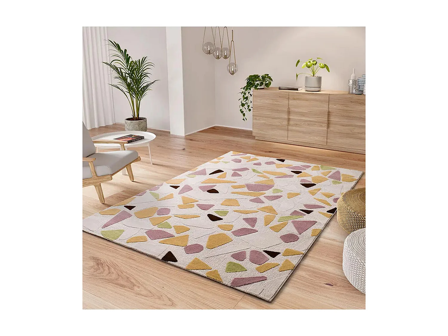 Tapis intérieur - géométrique - multicolore - 120 x 170 cm - FLASHY