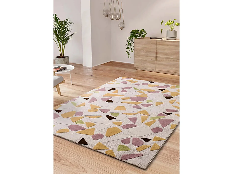 Tapis intérieur - géométrique - multicolore - 120 x 170 cm - FLASHY