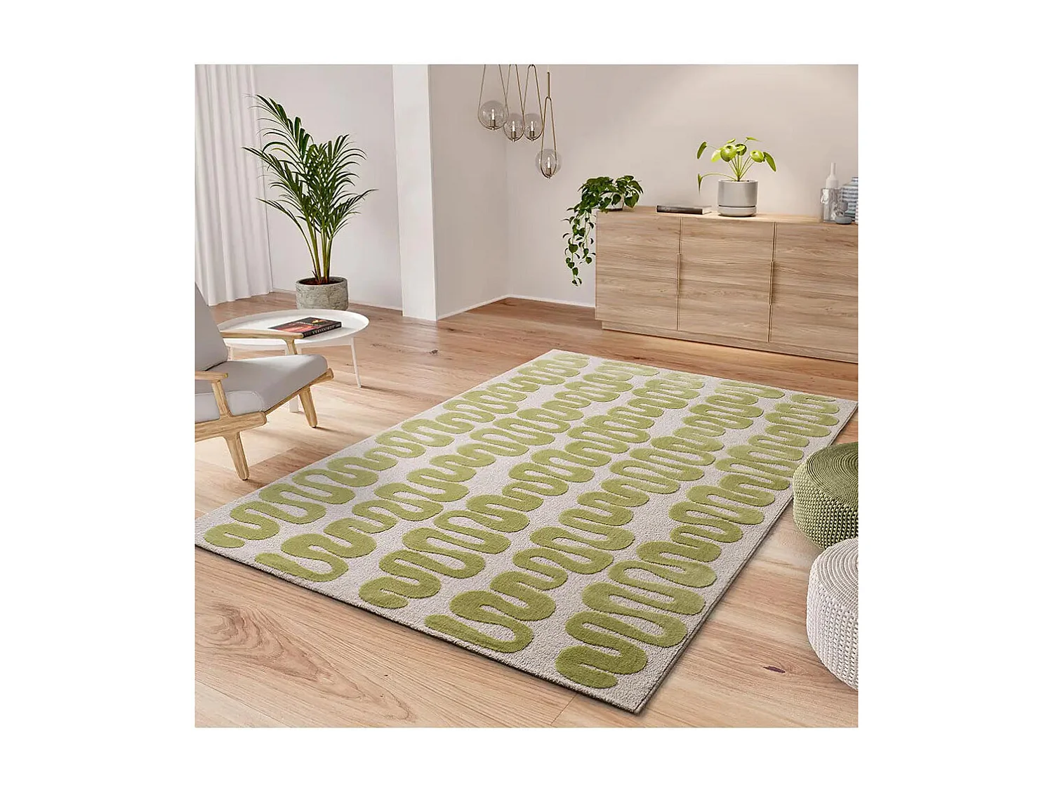 Tapis intérieur - moderne - vert - 120 x 170 cm - FLASHY