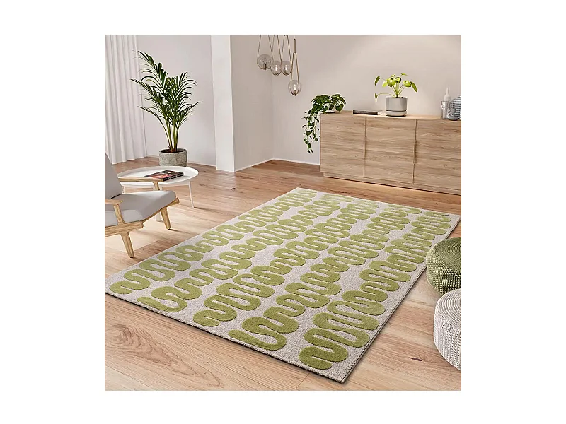 Tapis intérieur - moderne - vert - 120 x 170 cm - FLASHY
