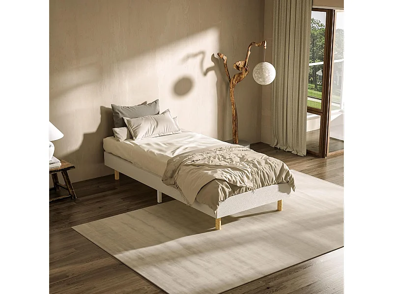 90x190x25 Matelas Ressorts ensachés et sommier Ensemble,  de Forme et Ressorts+Sommier Hauteur du Cadre de lit 29 cm