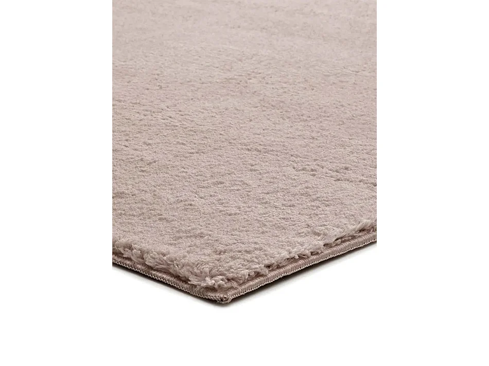 Tapis lavable antidérapant - uni - rose poudré - 120 x 170 cm - LOFT