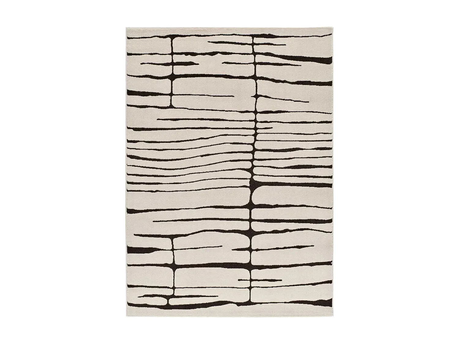 Tapis intérieur - moderne - blanc / noir - 200 x 290 cm - RETRO
