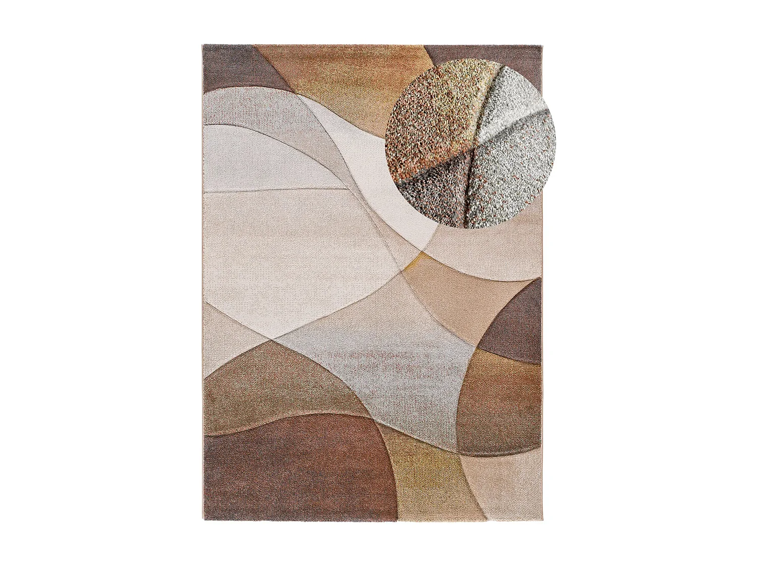 Tappeto interno - astratto - terracotta / beige - 200 x 290 cm - BADET