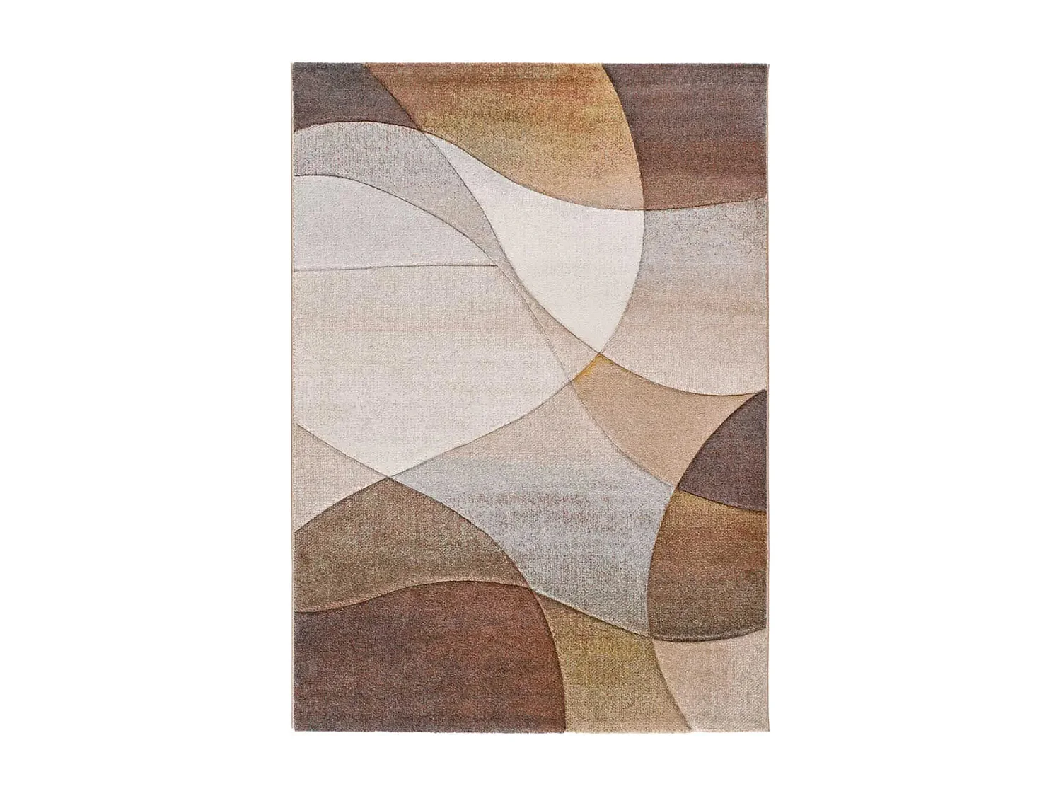 Tappeto interno - astratto - terracotta / beige - 200 x 290 cm - BADET