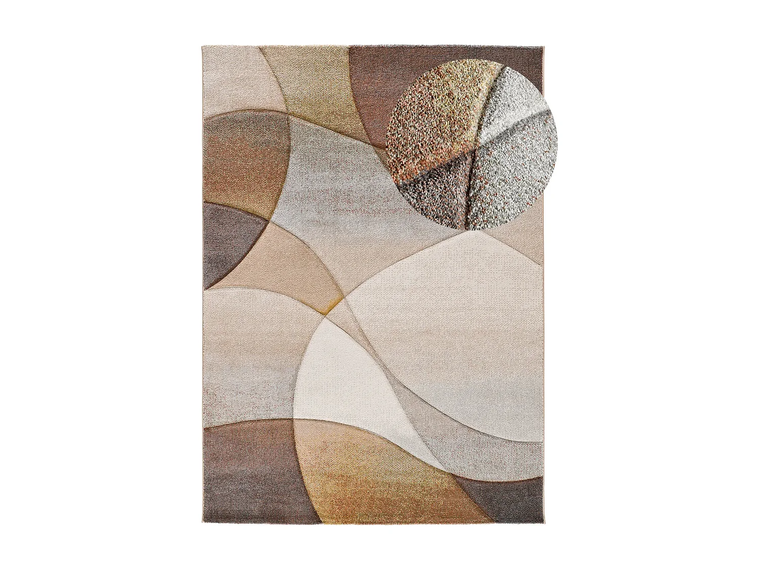 Tapis intérieur - abstrait - terracotta / beige - 200 x 290 cm - BADET
